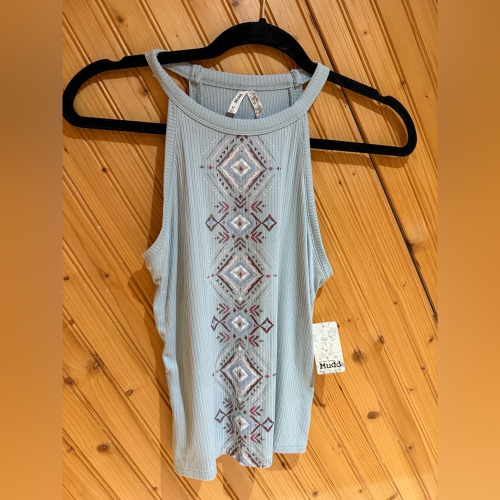 NWT Mudd Halter Top - Light Blue - Size M